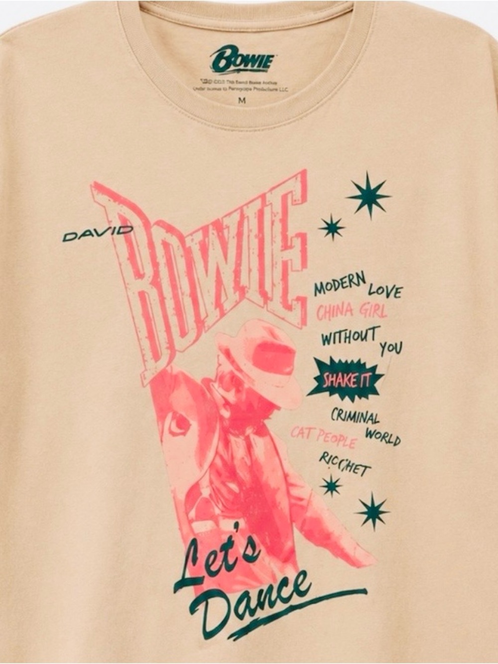 David 'Let's Dance' Graphic Tee - Beige Pink 
Men/Woman 🤎🩷🎶🤎🩷